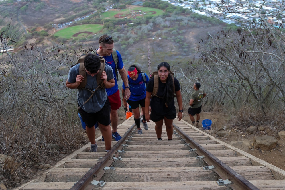 MAG-24 NCOs hike Koko Crater Trail for 9/11 Memorial