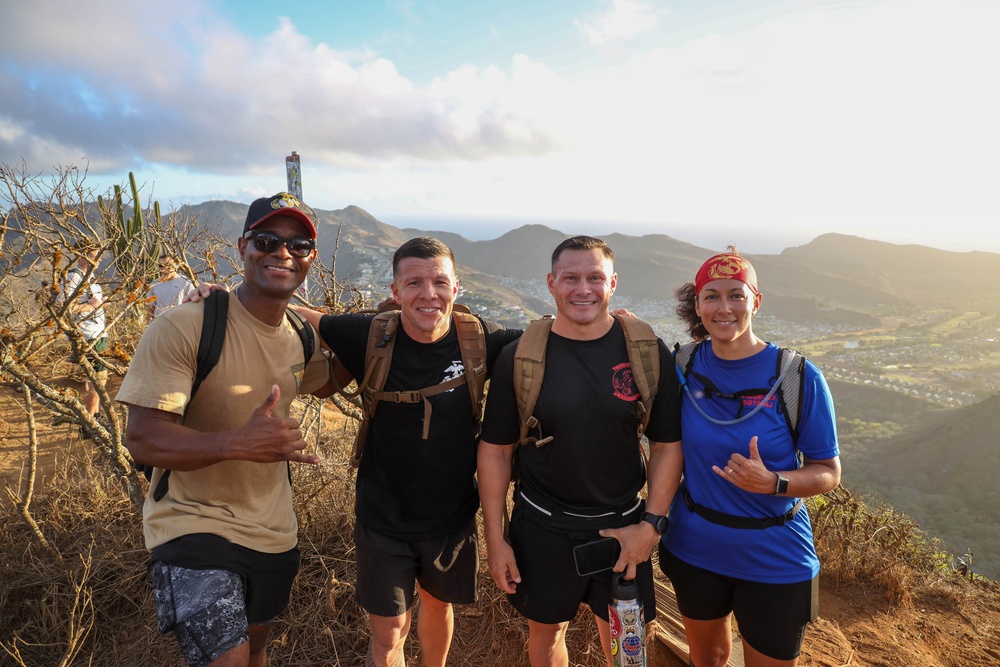 MAG-24 NCOs hike Koko Crater Trail for 9/11 Memorial