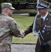 U.S. and Polish Leaders shake hands during the remembrance ceremony