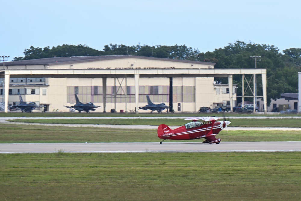 Aircraft arrive for the 2025 Joint Base Andrews Air Show