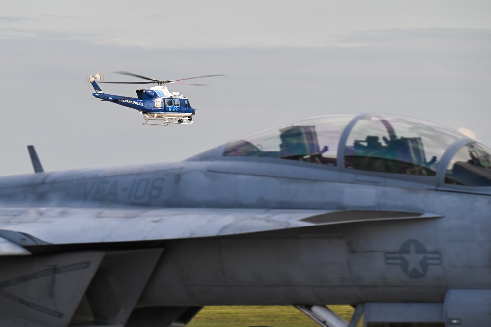 Aircraft arrive for the 2025 Joint Base Andrews Air Show