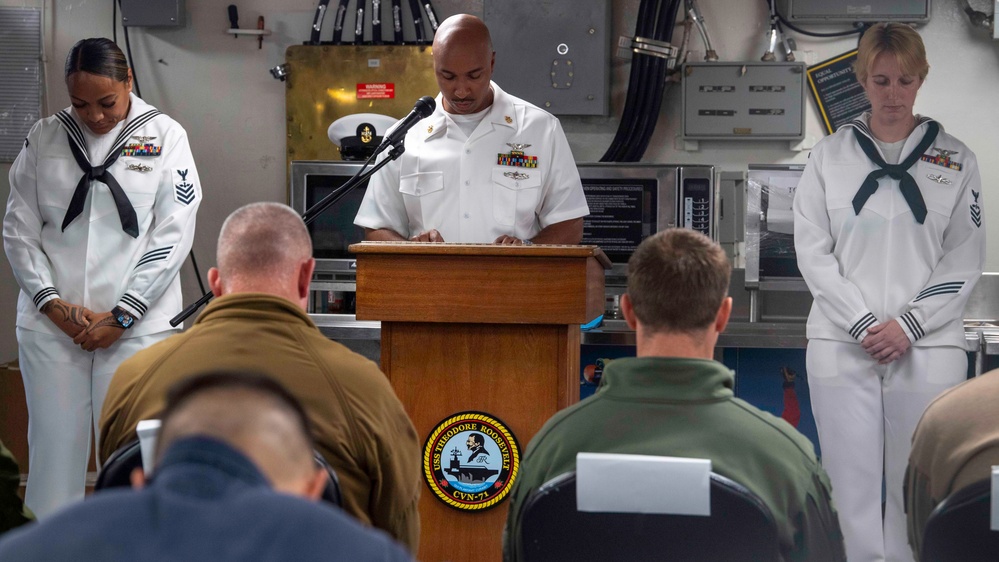 USS Theodore Roosevelt 9/11 Memorial Ceremony
