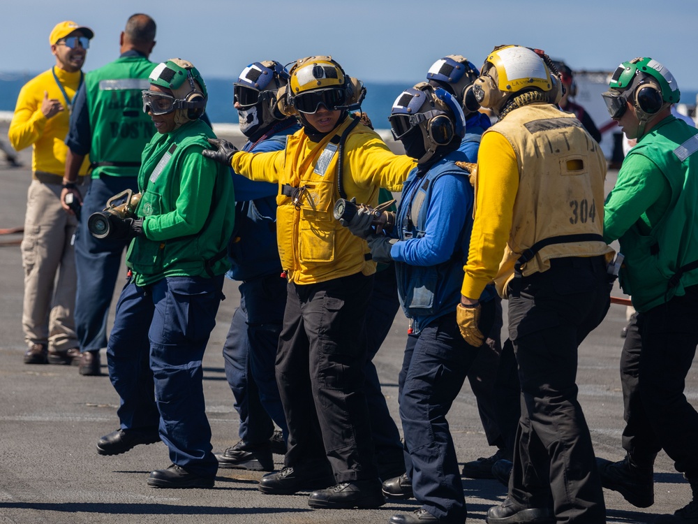 USS Theodore Roosevelt Crash and Salvage Drill