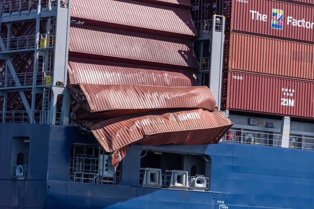 Unified Command, U.S. Coast Guard respond to container incident at the Port of Long Beach, California