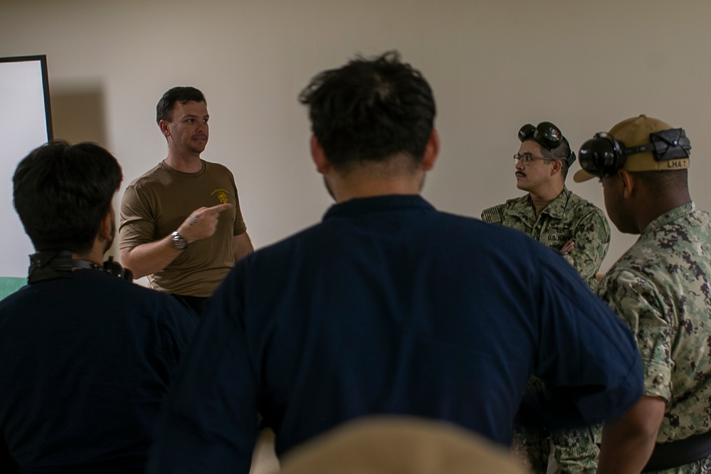 Tripoli Sailors Participate in M18 Gun Shoot