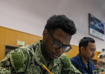 George Washington Sailors Take the Navy-wide Advancement Exam