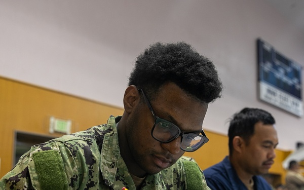 George Washington Sailors Take the Navy-wide Advancement Exam