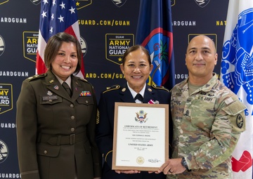 1st Sgt. Corina B. Andre retires from the Guam Army National Guard after over 21 years of service.