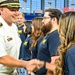 Ronald Reagan CO Swears In Future Sailors at Marlins’ 9/11 Game