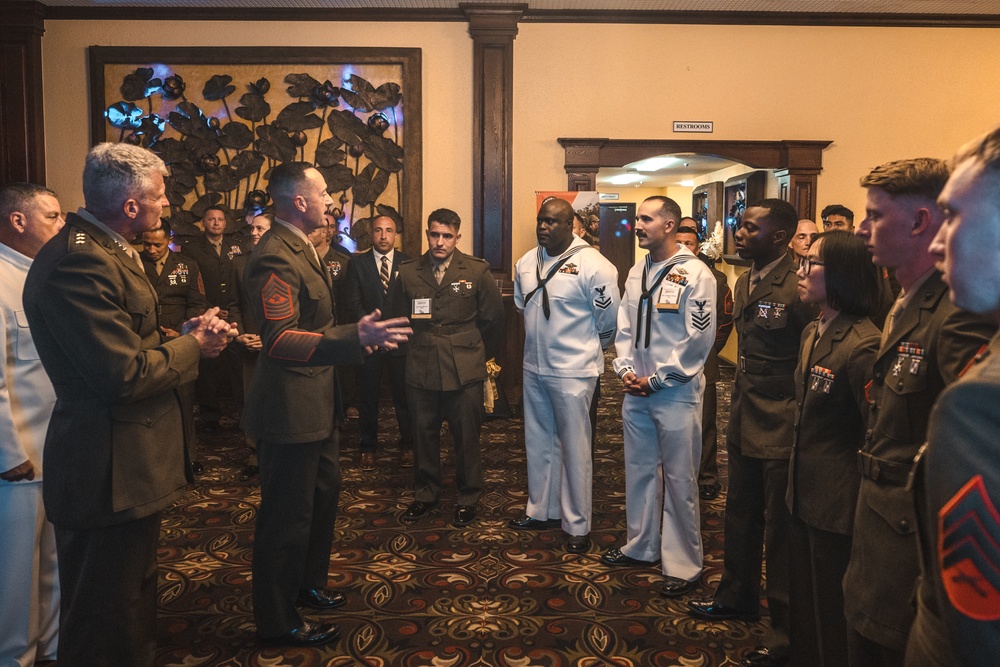 OKINAWA, JAPAN – U.S. Marines and Sailors are recognized for excellence
