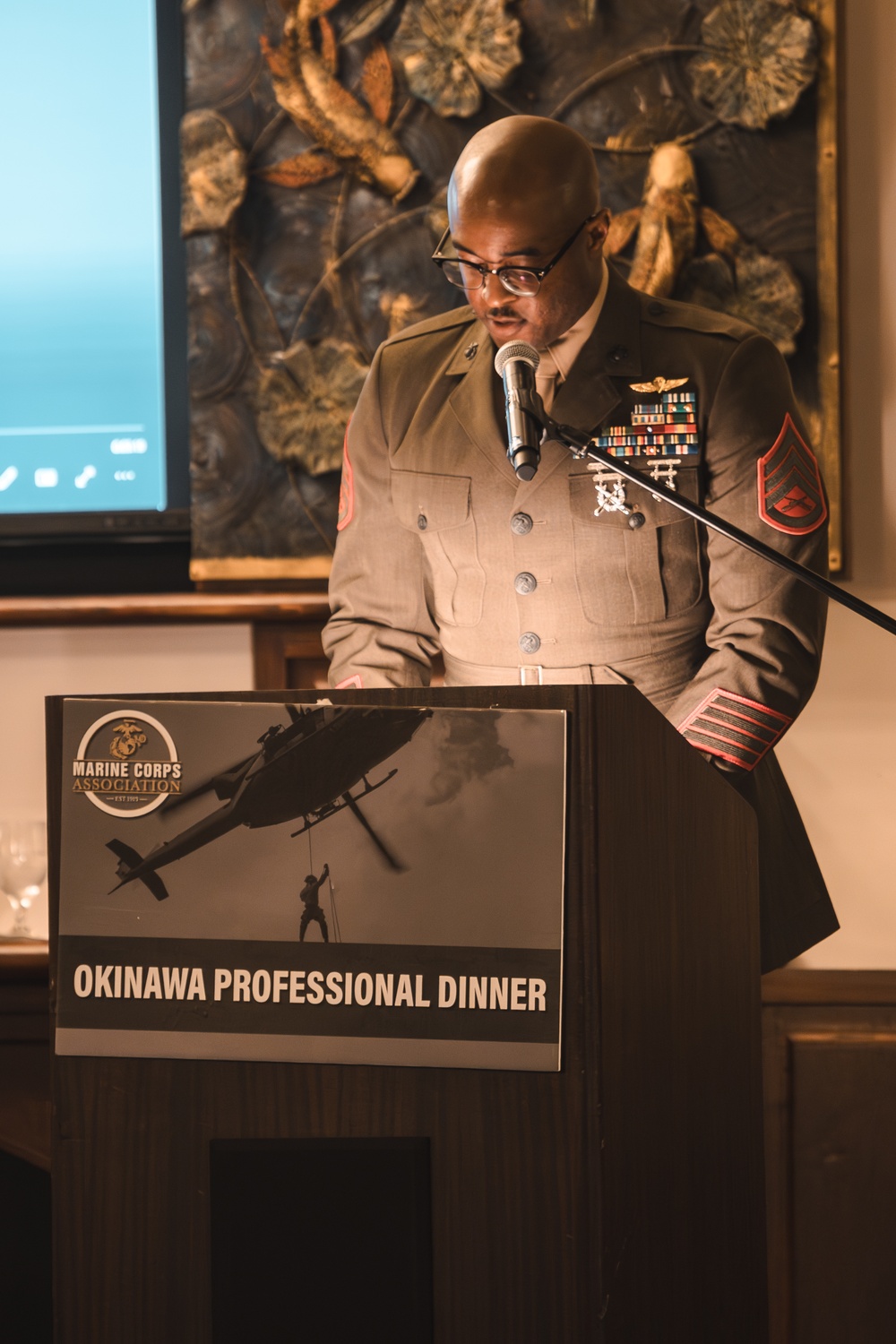 OKINAWA, JAPAN – U.S. Marines and Sailors are recognized for excellence