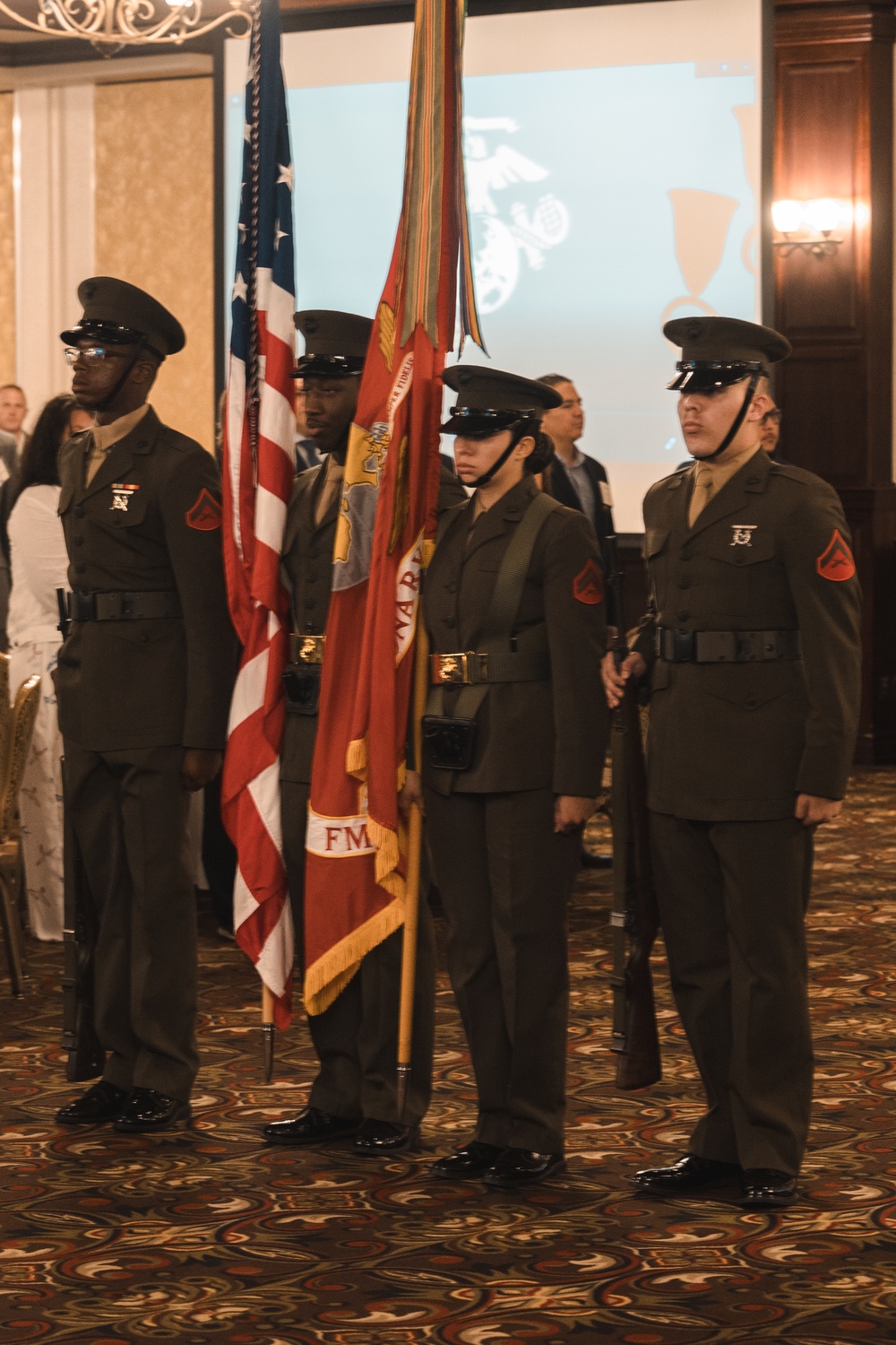 OKINAWA, JAPAN – U.S. Marines and Sailors are recognized for excellence