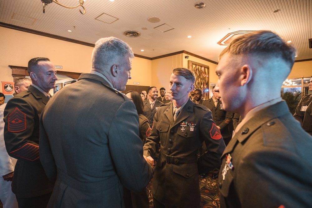 OKINAWA, JAPAN – U.S. Marines and Sailors are recognized for excellence