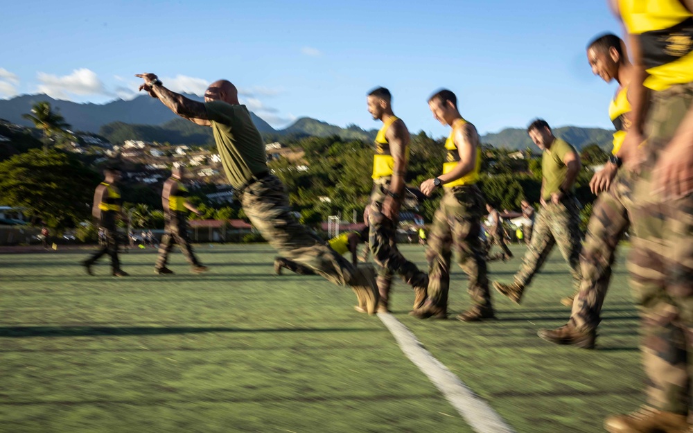 Exercise DELAYEN: 3rd ANGLICO Opening Ceremony PT and Equipment Showcase in Tahiti