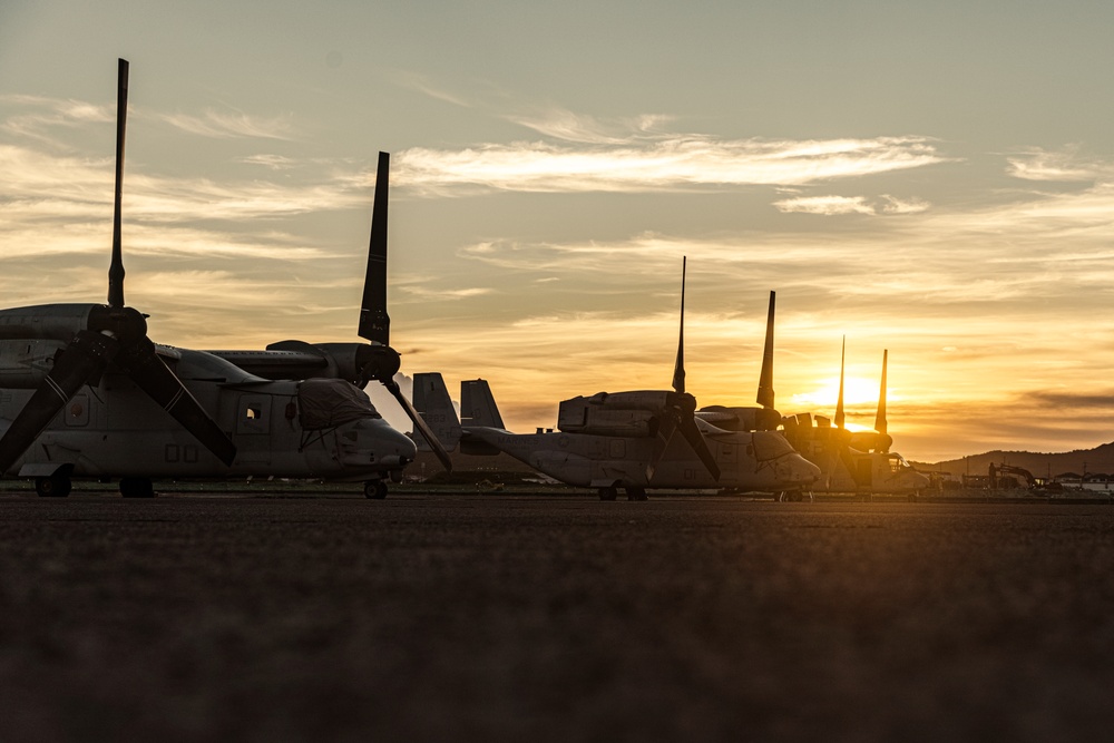 VMM-262 maintains MV-22B Osprey at JMSDF Kanoya Air Base