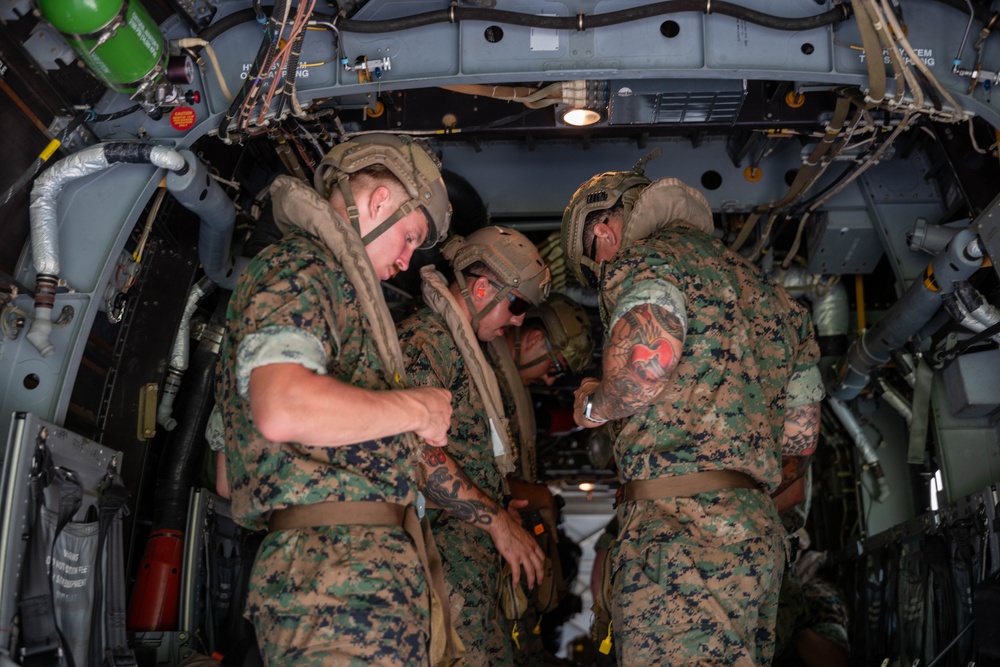 MV-22B Ospreys depart JMSDF Kanoya, transport 3rd Recon Bn. Marines in preparation for Resolute Dragon 25