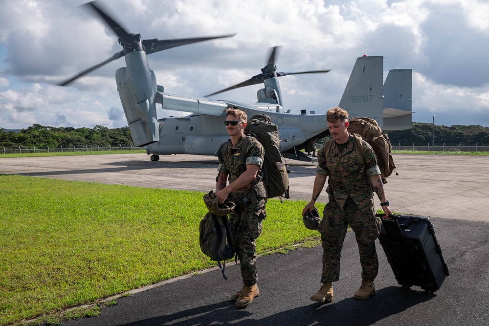 MV-22B Ospreys depart JMSDF Kanoya, transport 3rd Recon Bn. Marines in preparation for Resolute Dragon 25