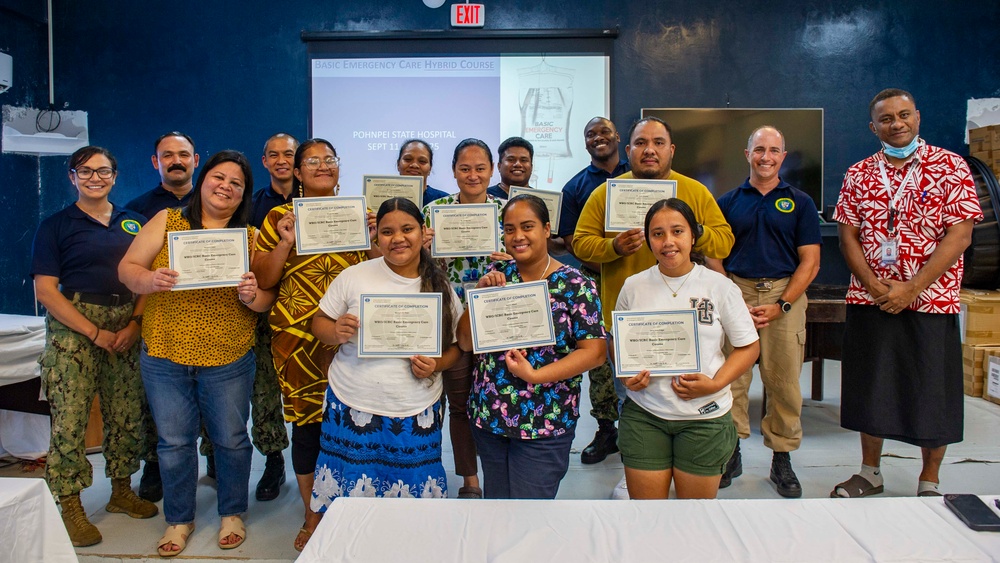 Pacific Partnership 2025 Pohnpei State Hospital Staff Complete PP25 Medical Course in Pohnpei, September 2025