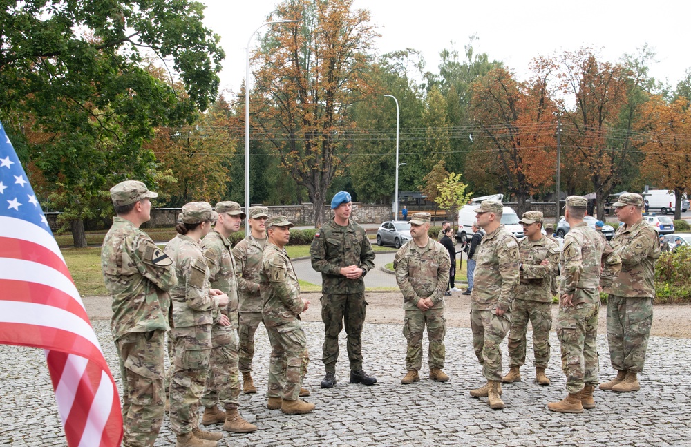 Polish Soldier helps U.S. Soldiers prepare for 9/11 Ceremony