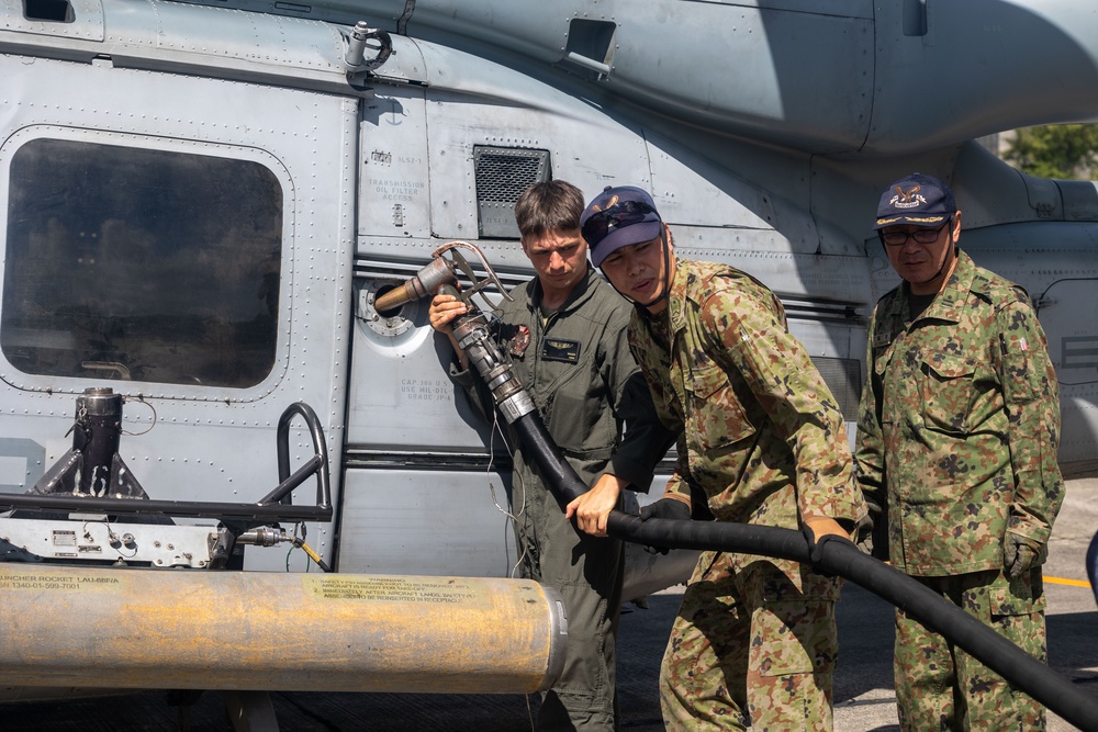 HMLA-169 UH-1Y Venom helicopters arrive at JGSDF Camp Metabaru