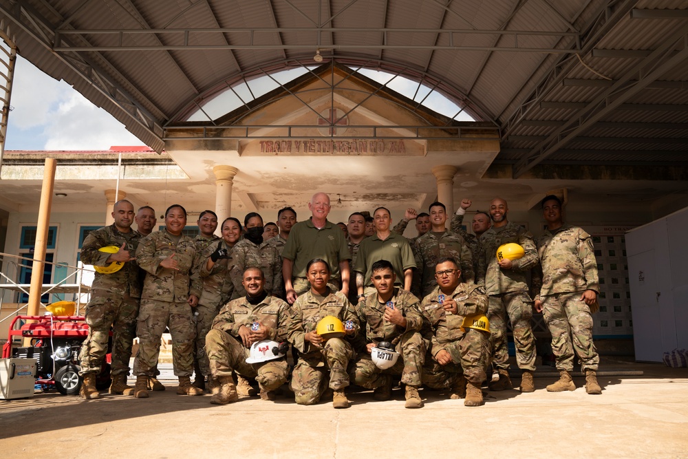 Pacific Friendship 2025: 9th Mission Support Command Engineers build good will, roof at clinic in Vietnam