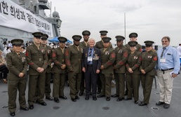 MARFORK Marines participate in at-sea cruise honoring 75th Anniversary of the Incheon Landing
