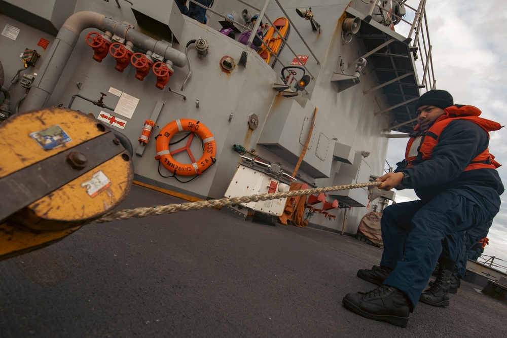 USS Winston S. Churchill Conducts Daily Operations