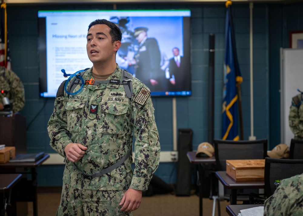 USS Harvey C. Barnum Jr. (DDG 124) Chief Petty Officer Selects visit the Center for Service Support