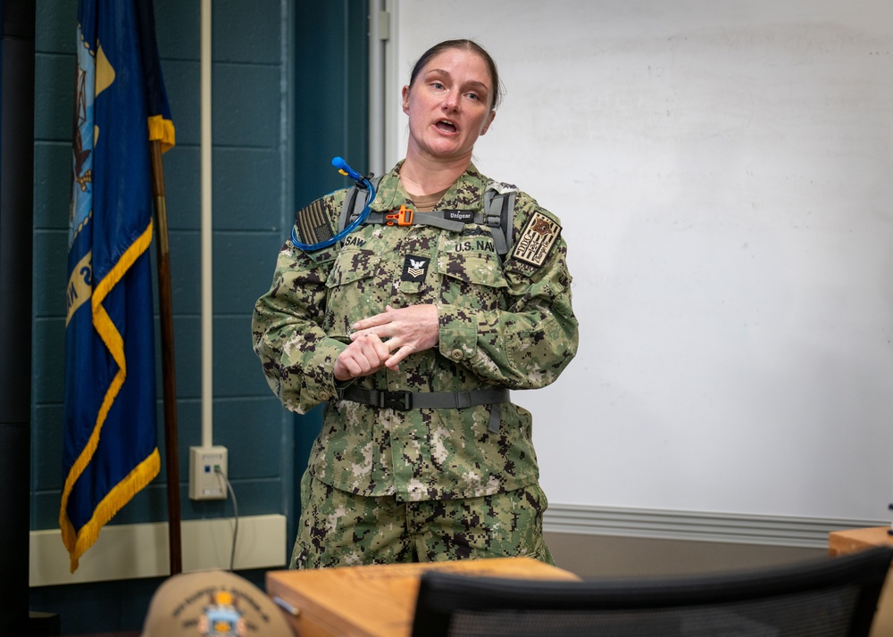 USS Harvey C. Barnum Jr. (DDG 124) Chief Petty Officer Selects visit the Center for Service Support