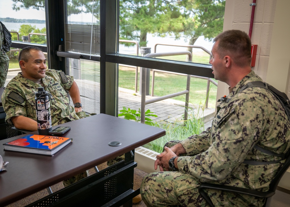 USS Harvey C. Barnum Jr. (DDG 124) Chief Petty Officer Selects visit the Center for Service Support