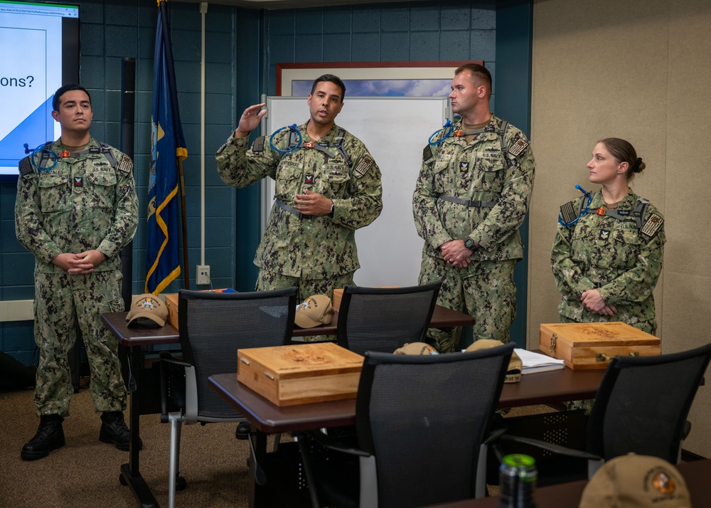 USS Harvey C. Barnum Jr. (DDG 124) Chief Petty Officer Selects visit the Center for Service Support