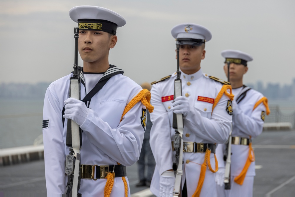 MARFORK Marines participate in at-sea cruise honoring 75th Anniversary of the Incheon Landing