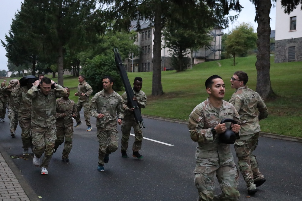 16th Sustainment Brigade soldiers test grit during combat-inspired PT competition on Baumholder