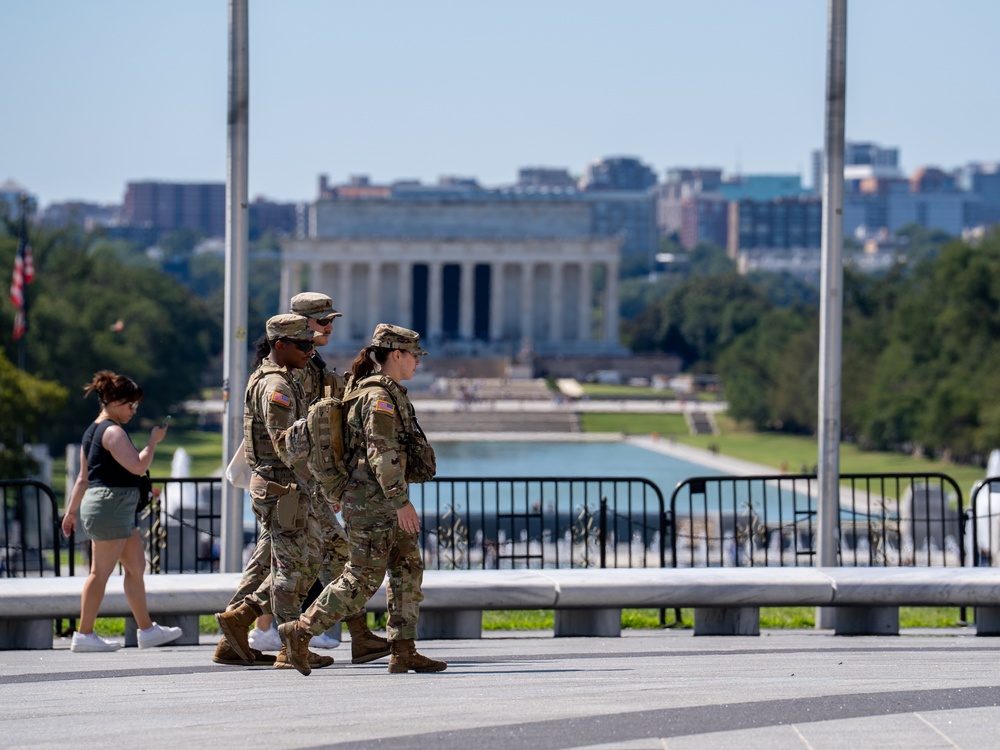 Task Force Magnolia patrolling National Mall