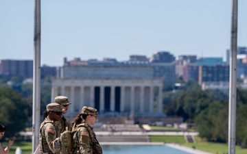 Task Force Magnolia patrolling National Mall