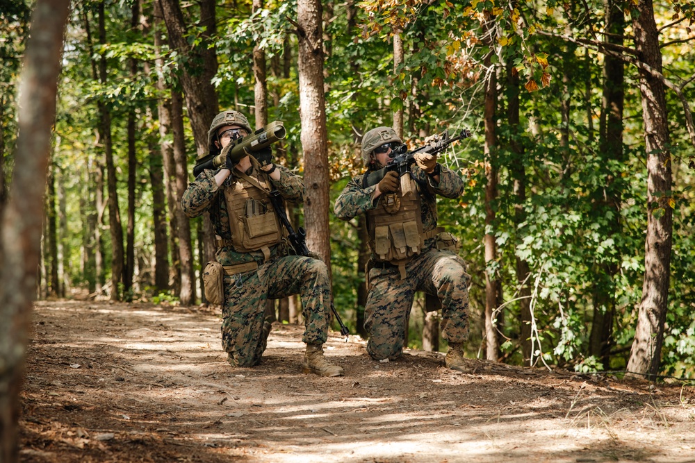 TBS Students conduct MOUT platoon attacks