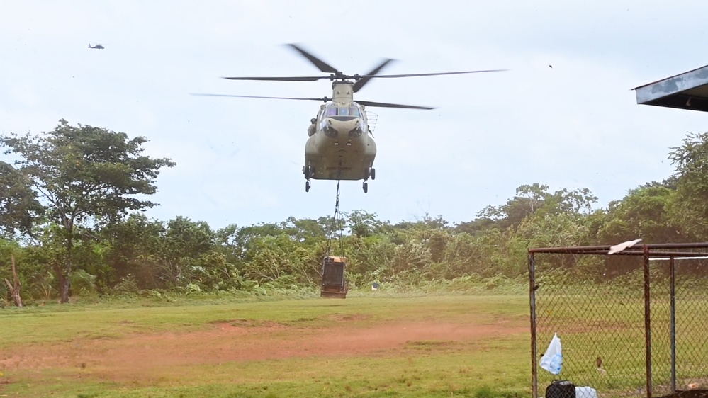 U.S. Army delivers power generator to La Esmeralda, Panama