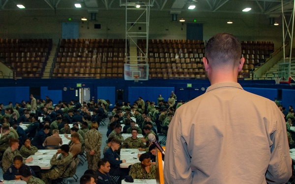 USS Ronald Reagan Sailors Take E-5 Exam