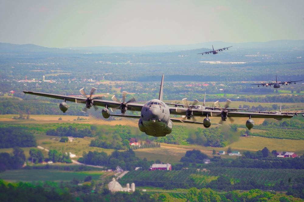 193rd SOW conducts 9/11 formation flight