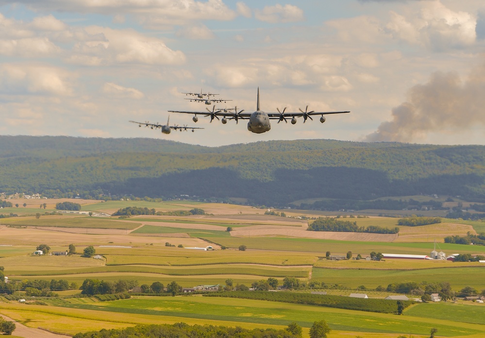 193rd SOW conducts 9/11 formation flight