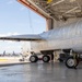 B-52 crabs into hangar at Tinker AFB