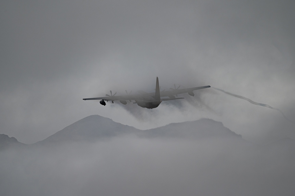 An Alaska Air National Guard HC-130J Combat King II Conducts Training Mission