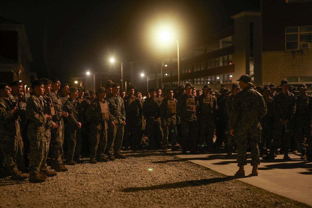 3rd Battalion, 2nd Marines conduct a 9/11 memorial ruck