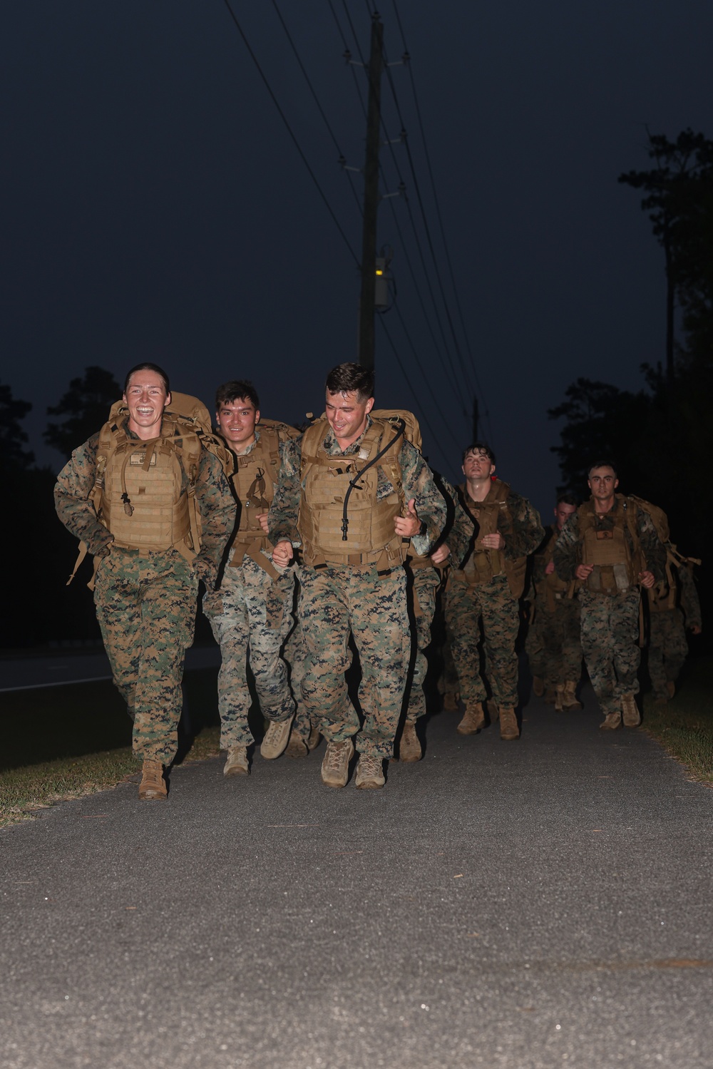 3rd Battalion, 2nd Marines conduct a 9/11 memorial ruck