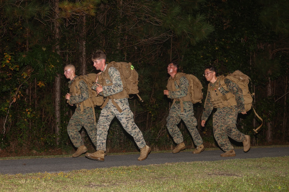 3rd Battalion, 2nd Marines conduct a 9/11 memorial ruck