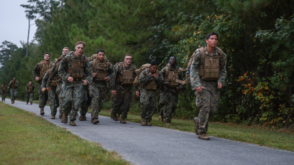 3rd Battalion, 2nd Marines conduct a 9/11 memorial ruck