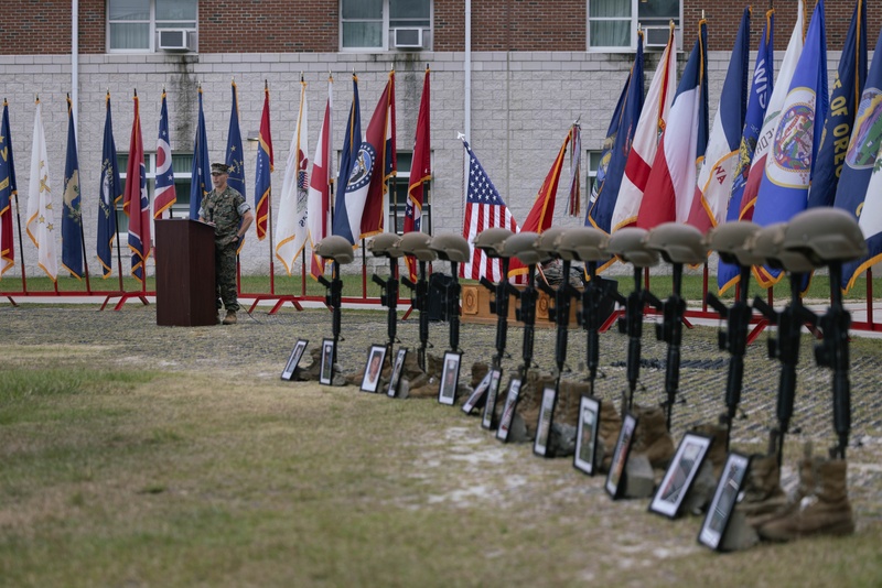 3rd Battalion, 2nd Marines conduct a 9/11 memorial