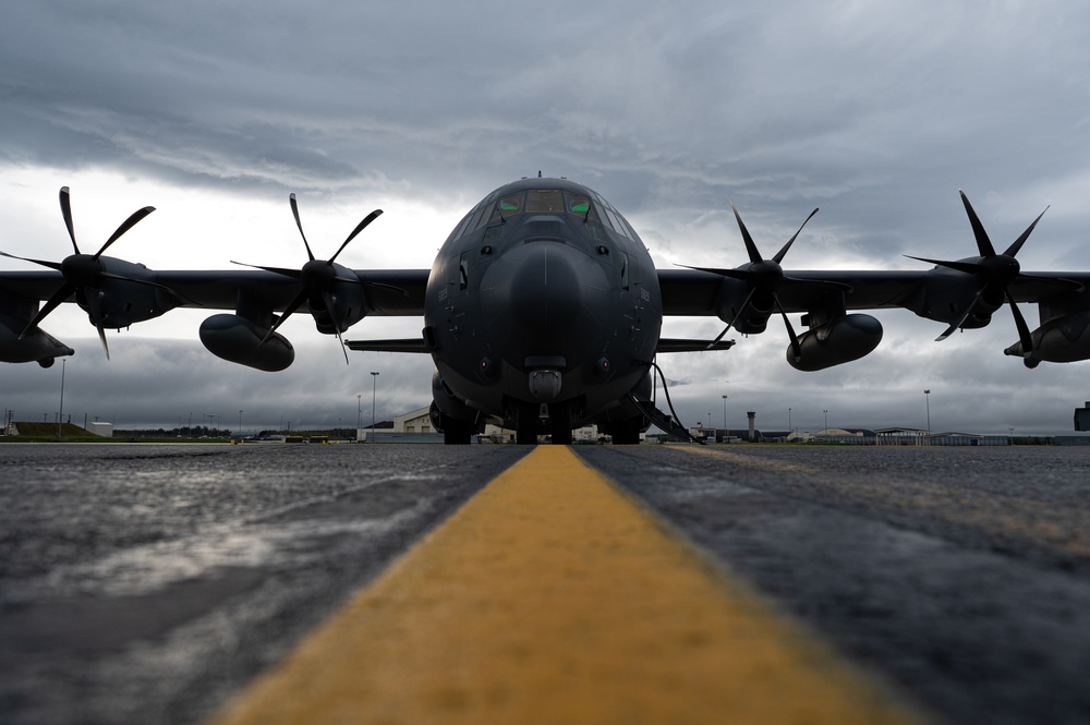 An Alaska Air National Guard HC-130J Combat King II Conducts Training Mission with Guardian Angels