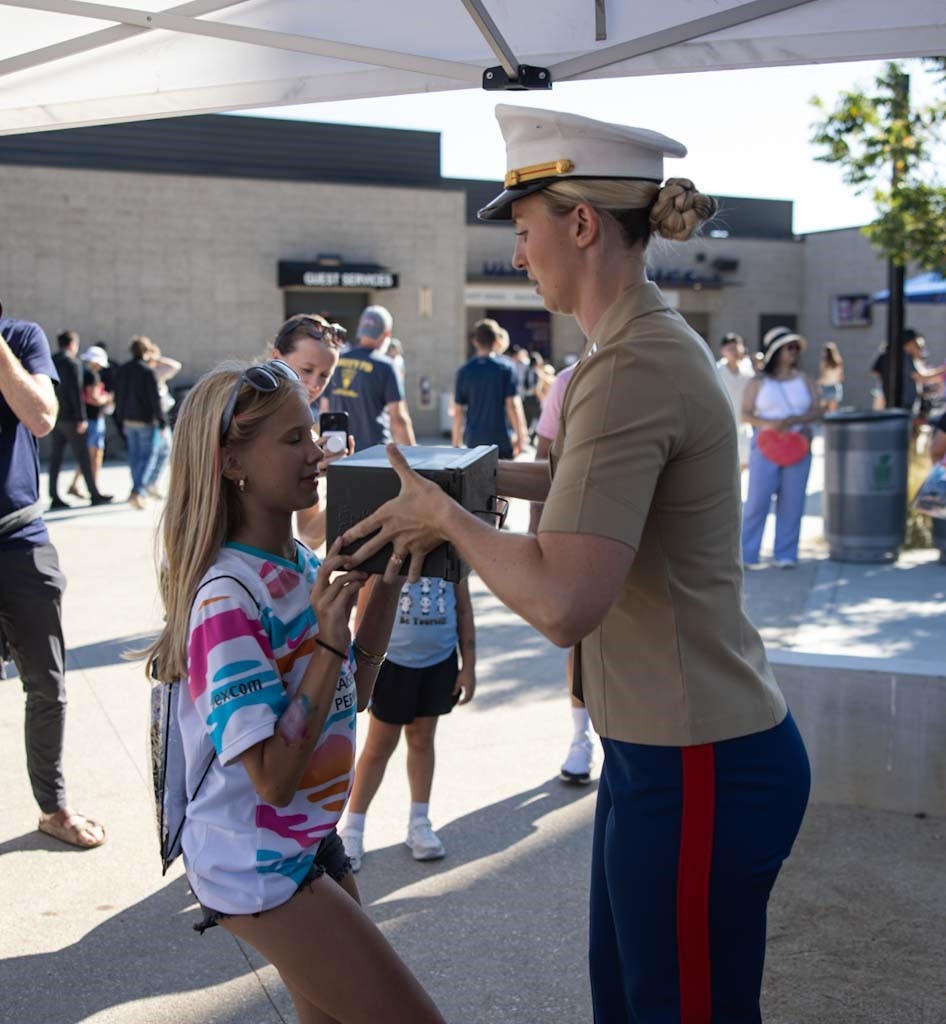 LCpl Bruno Visits a San Diego Wave Game