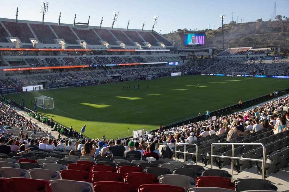LCpl Bruno Visits a San Diego Wave Game